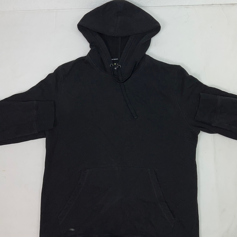 #1043 Tek Gear Plain Soft Black Hoodie | Size: S